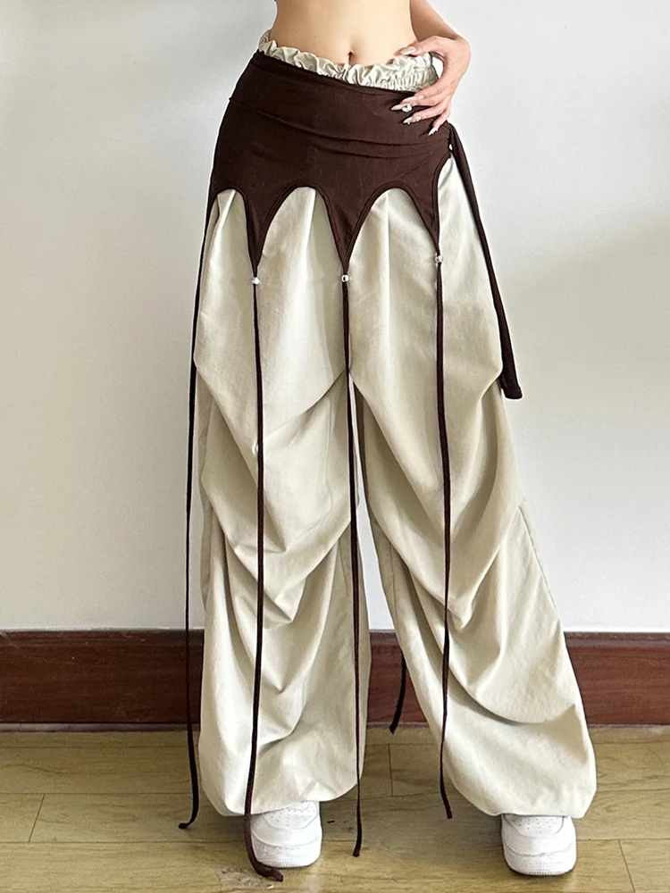 Weird Puss American Style Layering Design Belted Brown Waist Decorative Women's Fashion Asymmetric Hot Girl Pant Curtain
Weird Puss American Style Layering Design Belted Brown Waist Decorative Women's Fashion Asymmetric Hot Girl Pant Curtain