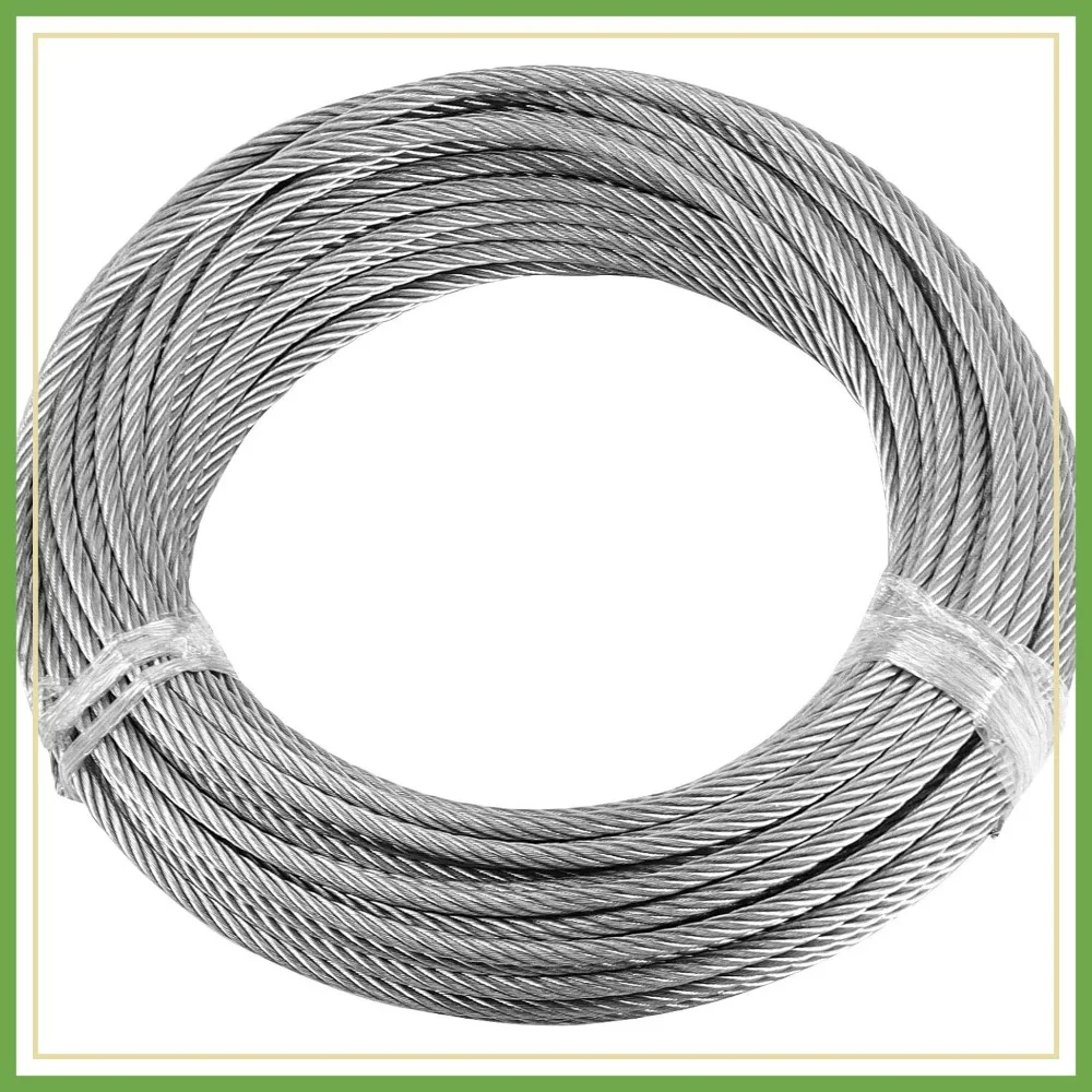 1/4 Inch Stainless Steel Cable 164Ft Wire Rope 6400LB Tensile Strength 7x19 Heavy Duty Strands for Railing Decks, Yard Zipline
1/4 Inch Stainless Steel Cable 164Ft Wire Rope 6400LB Tensile Strength 7x19 Heavy Duty Strands for Railing Decks, Yard Zipline