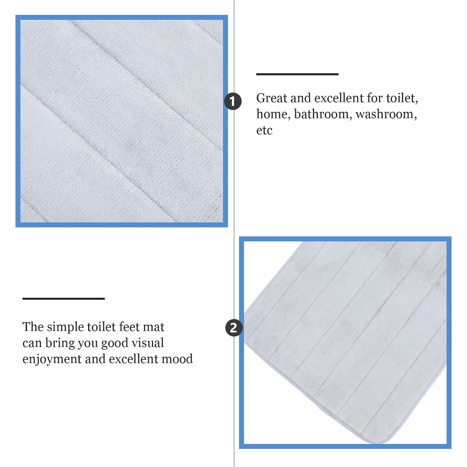 U shaped Toilet Seat Mat Comfortable Polyester Rug Grey Black Non slip Bathroom Floor Pads Feet Cushion Easy Clean Home Washroom
U shaped Toilet Seat Mat Comfortable Polyester Rug Grey Black Non slip Bathroom Floor Pads Feet Cushion Easy Clean Home Washroom