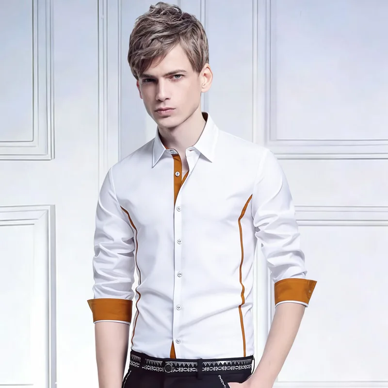 Men's Casual Long Sve irt Color Blo e Collar Spring Autumn Wear Comfortable Cotton No Brand Registered Trademark
Men's Casual Long Sve irt Color Blo e Collar Spring Autumn Wear Comfortable Cotton No Brand Registered Trademark