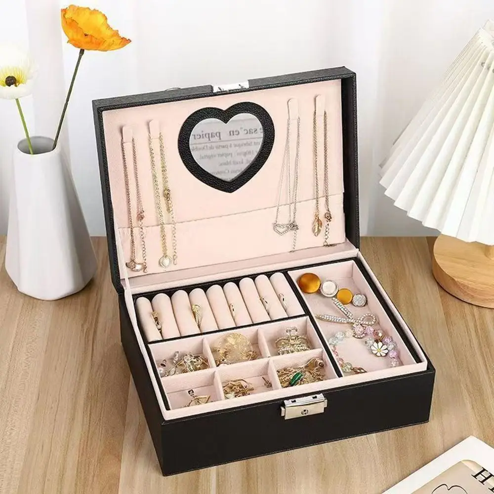 Multifunctional PU Double Layer Jewelry Box Dustproof Lockable Jewelry Display Case Large Capacity Cosmetics Box Bracelets
Multifunctional PU Double Layer Jewelry Box Dustproof Lockable Jewelry Display Case Large Capacity Cosmetics Box Bracelets