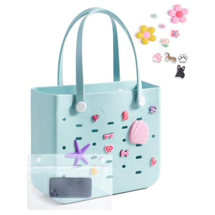 BAGSMART Beach Bag for Women Water-resistant Rubber Tote Bag Sandproof Vacation Essentials for Summer Swim Cruise Pool
BAGSMART Beach Bag for Women Water-resistant Rubber Tote Bag Sandproof Vacation Essentials for Summer Swim Cruise Pool