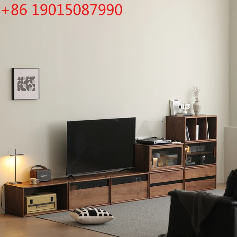 American Black Walnut Tv Table Living Room Module Low Locker Wood Tv Stands Floor Bookcase Display Fernsehen Tisch Furniture
American Black Walnut Tv Table Living Room Module Low Locker Wood Tv Stands Floor Bookcase Display Fernsehen Tisch Furniture