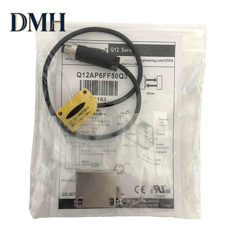 NEW 1PC Q12AP6FF50Q3 Replacement For BANNER Square Photoelectric Sensor
