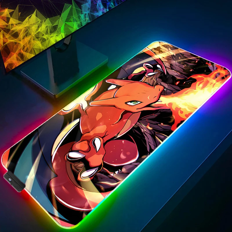 Mouse Pad LED Light Desk Mat XXL Computer P-pokemon Charizard Mousepad Backlight Keyboard mat Table Gaming Mouse Pad RGB Carpet
Mouse Pad LED Light Desk Mat XXL Computer P-pokemon Charizard Mousepad Backlight Keyboard mat Table Gaming Mouse Pad RGB Carpet