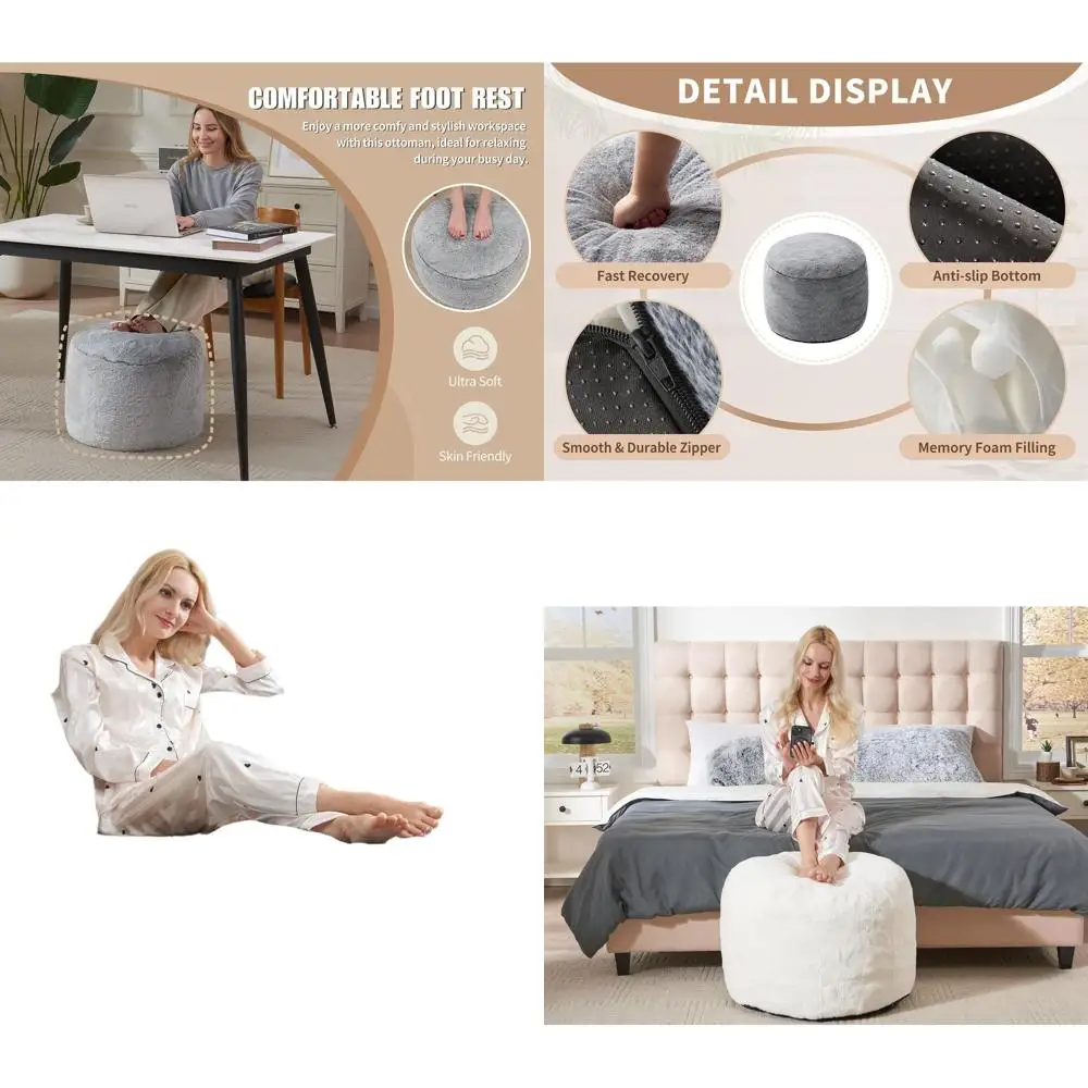 Большой темно-серый пуфик с пенопластовым наполнением, плюшевая подставка для ног 26x18 для гостиной
Большой темно-серый пуфик с пенопластовым наполнением, плюшевая подставка для ног 26x18 для гостиной