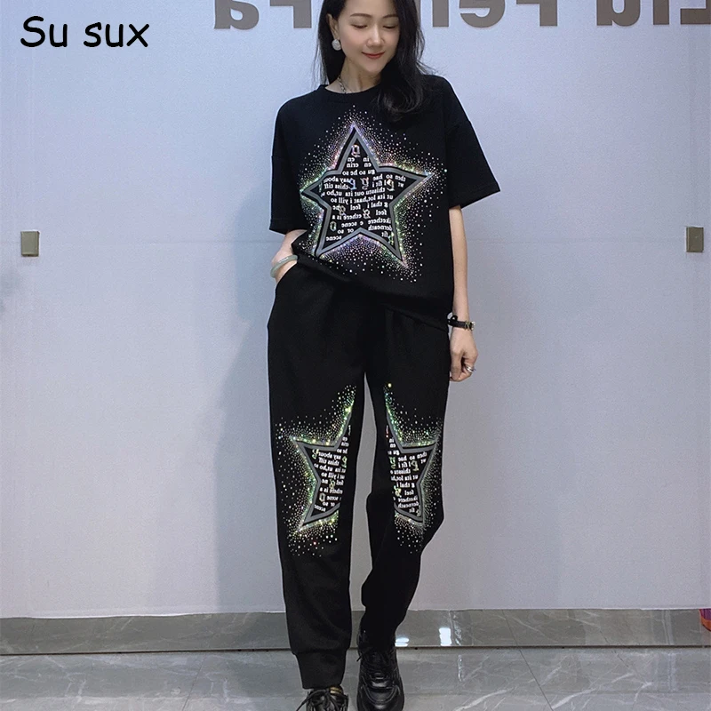 Five-pointed Star Letter Print Shrot Sleeve T Shirt 2 Piece Sets Woman 2025 Summer Y2k Clothes Casual Pant Matching Sets Street
Five-pointed Star Letter Print Shrot Sleeve T Shirt 2 Piece Sets Woman 2025 Summer Y2k Clothes Casual Pant Matching Sets Street
