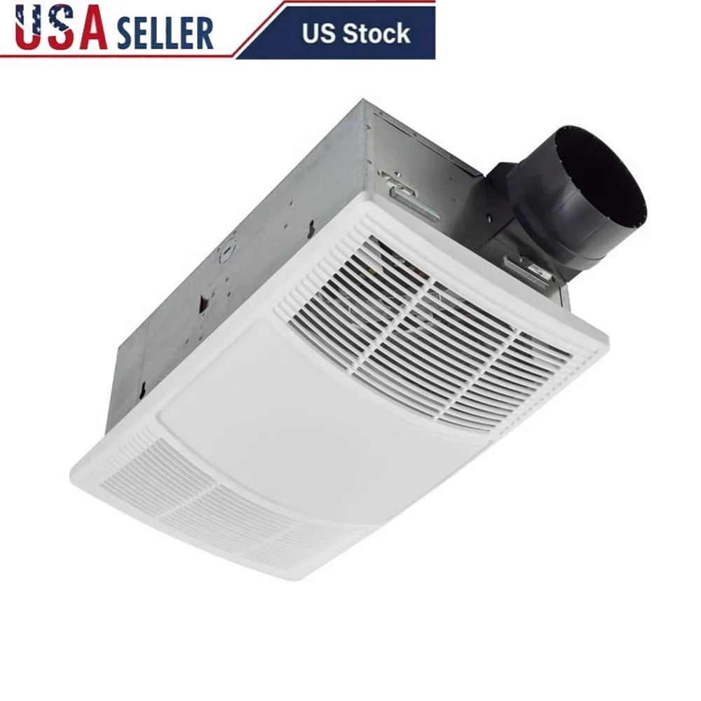 80 CFM Bathroom Exhaust Fan with Heater Dimmable LED Light Quiet Operation Integrated Color Control 1.5 Sones Rugged Steel
80 CFM Bathroom Exhaust Fan with Heater Dimmable LED Light Quiet Operation Integrated Color Control 1.5 Sones Rugged Steel