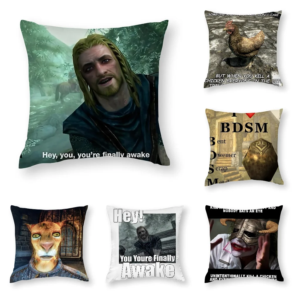 Hey You Youre Finally Awake Skyrim Meme Pillow Case 3D Print Polyester Fiber 40*40 cm Home Sofa Throw Pillow Cover Decoration
Hey You Youre Finally Awake Skyrim Meme Pillow Case 3D Print Polyester Fiber 40*40 cm Home Sofa Throw Pillow Cover Decoration