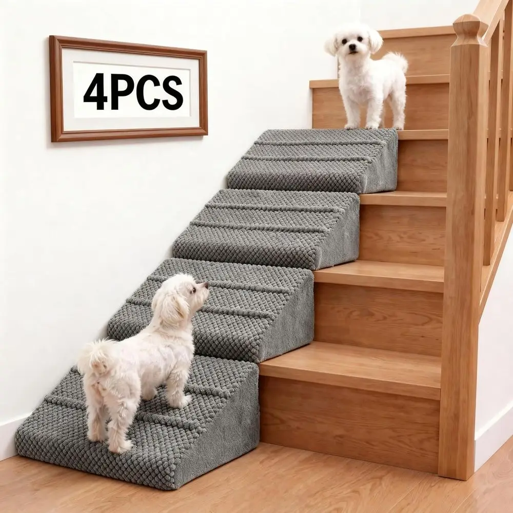 Non-Slip Stair Treads for Pets Under 30lbs, Washable, Gray, 4-Pack
Non-Slip Stair Treads for Pets Under 30lbs, Washable, Gray, 4-Pack