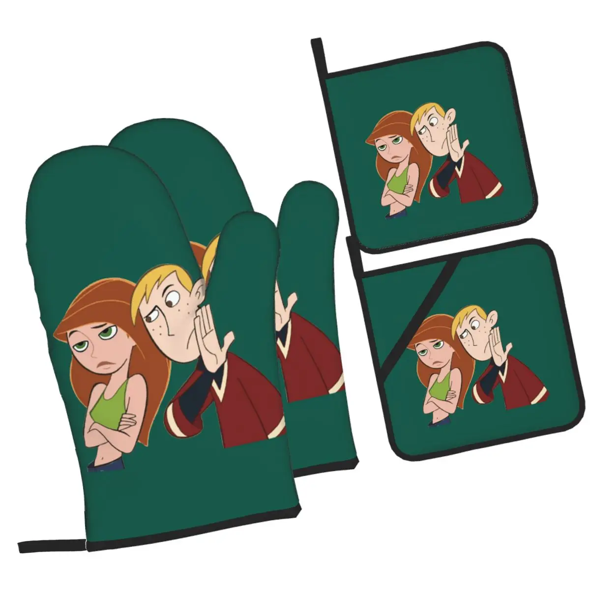 Наборы из 4 рукавиц для духовки и держателей для кастрюль Kim Possible для выпечки, кухни, приготовления пищи, устойчивых к грилю нескользящих перчаток
Наборы из 4 рукавиц для духовки и держателей для кастрюль Kim Possible для выпечки, кухни, приготовления пищи, устойчивых к грилю нескользящих перчаток