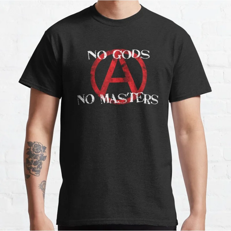 No Gods No Masters Anarchist Anarchy activist Punk protest Anarchy symbol Graphic T Shirts Large size Adult tops
No Gods No Masters Anarchist Anarchy activist Punk protest Anarchy symbol Graphic T Shirts Large size Adult tops