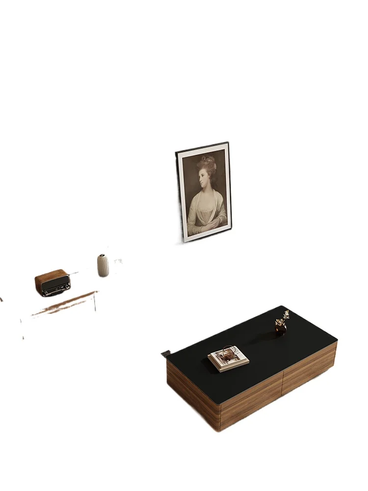 Rock slab TV cabinet Floor-to-ceiling coffee table combination Small apartment Living room Solid wood TV cabinet Black medieval
Rock slab TV cabinet Floor-to-ceiling coffee table combination Small apartment Living room Solid wood TV cabinet Black medieval