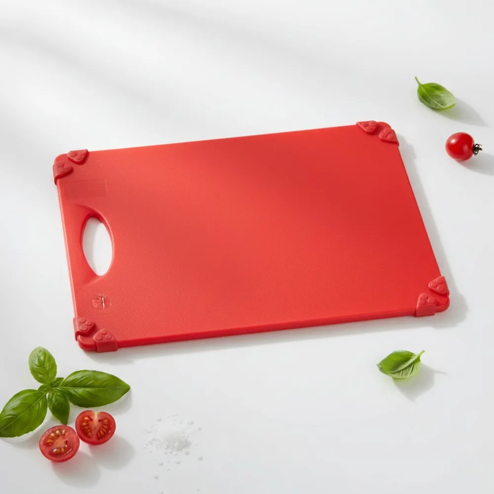 Разделочная доска красного цвета 18x24 дюйма с нескользящей ручкой для профессиональных повара и домашних приготовления пищи
Разделочная доска красного цвета 18x24 дюйма с нескользящей ручкой для профессиональных повара и домашних приготовления пищи