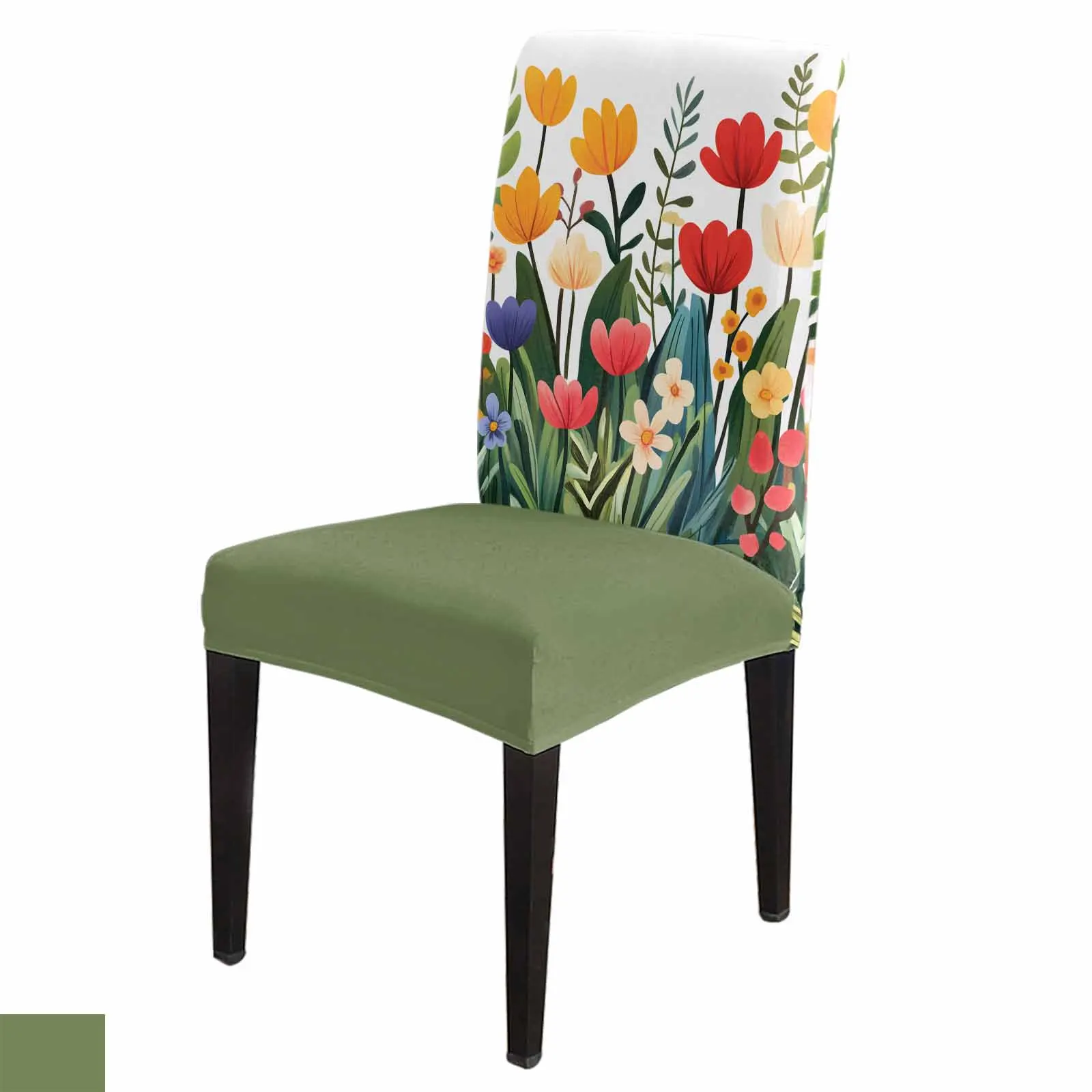 Farmhouse Flowers Tulip Plants Chair Cover for Dining Room Spandex Stretch Seat Cover for Wedding Banquet Party Seat Case
Farmhouse Flowers Tulip Plants Chair Cover for Dining Room Spandex Stretch Seat Cover for Wedding Banquet Party Seat Case