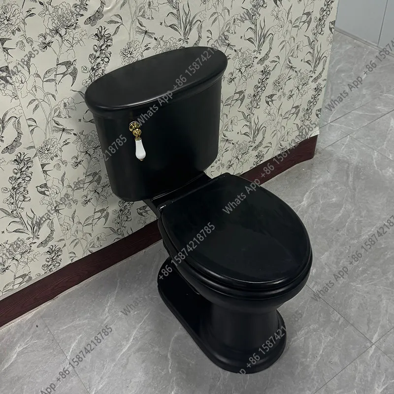 Black retro toilet European American household toilet siphon black classic toilet integrated Bathroom Furniture
Black retro toilet European American household toilet siphon black classic toilet integrated Bathroom Furniture