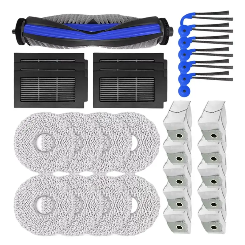 Комплект запасных частей для пылесоса N98R — основная щетка, фильтр, мешок для сбора пыли, салфетка для мытья полов (31 шт.) для Ecovacs Deebot T30C Omni/T30C Pro
Комплект запасных частей для пылесоса N98R — основная щетка, фильтр, мешок для сбора пыли, салфетка для мытья полов (31 шт.) для Ecovacs Deebot T30C Omni/T30C Pro