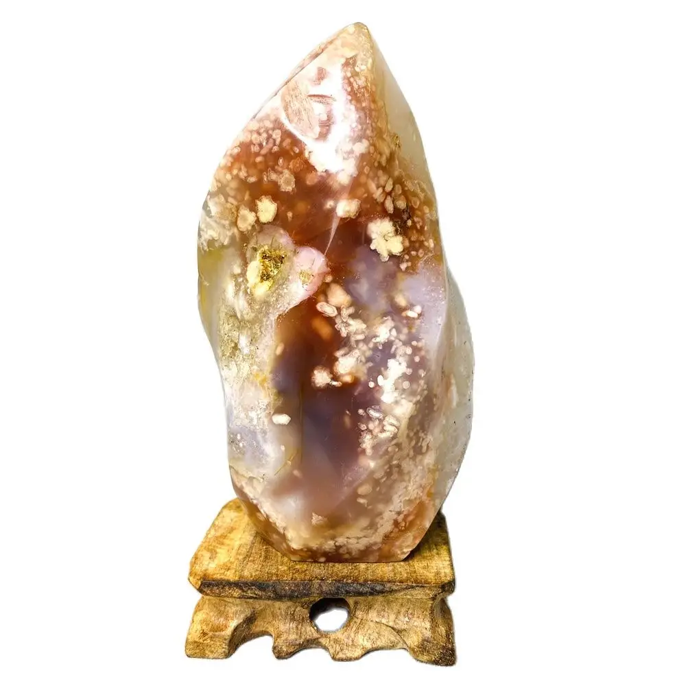 637g Natural Crystal Pink Cherry Blossom Agate Geode Torches Crystals and Stones Healing Home Study Decorations Wiccan Ornaments
637g Natural Crystal Pink Cherry Blossom Agate Geode Torches Crystals and Stones Healing Home Study Decorations Wiccan Ornaments