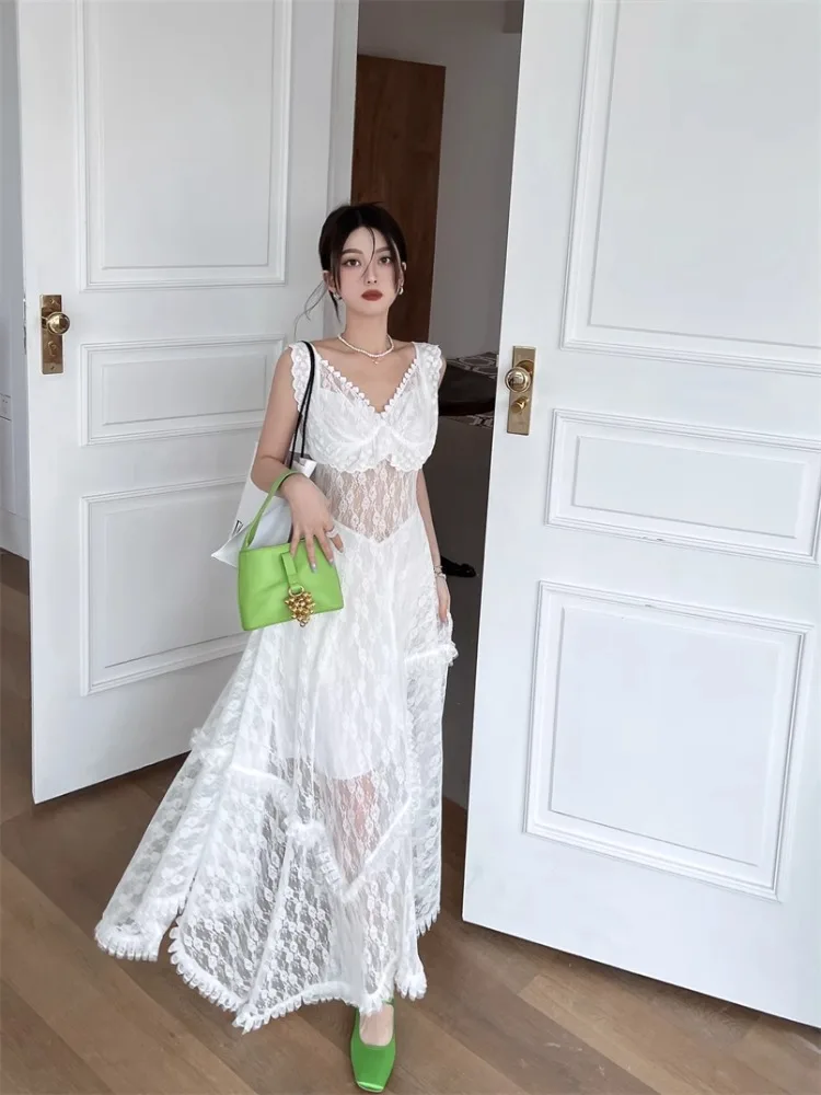 Hikigawa 2023 Hollow Out Solid Causal Women Dress All Match Lace Patchwork Dresses Sexy Chic Fashion Elegant Vestido De Mujer
Hikigawa 2023 Hollow Out Solid Causal Women Dress All Match Lace Patchwork Dresses Sexy Chic Fashion Elegant Vestido De Mujer