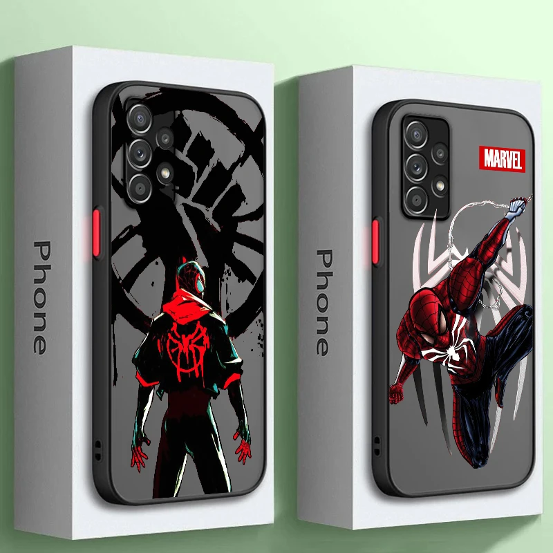 Marvel Hero Spider Man Frosted Translucent For Samsung Note 20 A35 A03 A54 A31 A22 A34 A14 A24 A04 A55 5G Soft Phone Case
Marvel Hero Spider Man Frosted Translucent For Samsung Note 20 A35 A03 A54 A31 A22 A34 A14 A24 A04 A55 5G Soft Phone Case