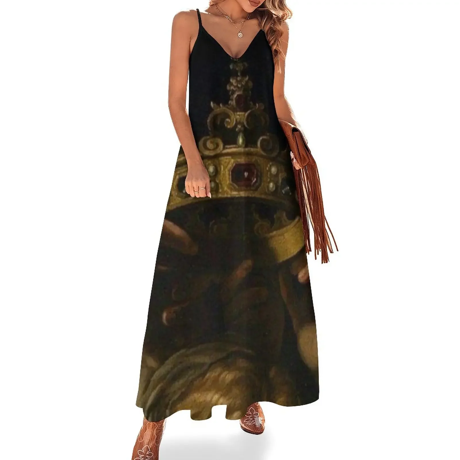 Crown Sleeveless Dress Female clothing Women's summer long dress women's summer clothing 2025 Dress
Crown Sleeveless Dress Female clothing Women's summer long dress women's summer clothing 2025 Dress