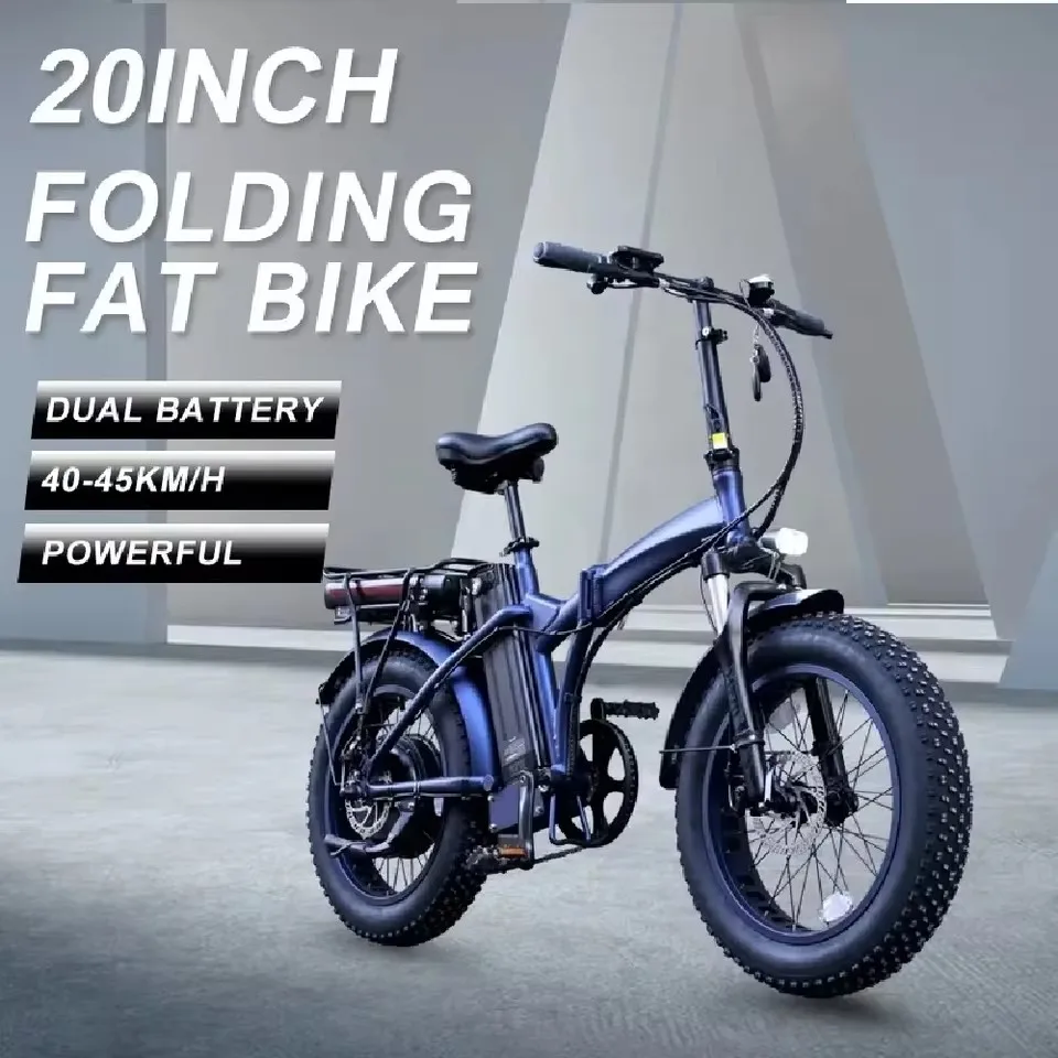 High Power Two Wheel Drive Dual 250W 500w 1000W Motor Electric Folding Bike with 20x4.0 inch Fat Tires And Lithium Battery
High Power Two Wheel Drive Dual 250W 500w 1000W Motor Electric Folding Bike with 20x4.0 inch Fat Tires And Lithium Battery