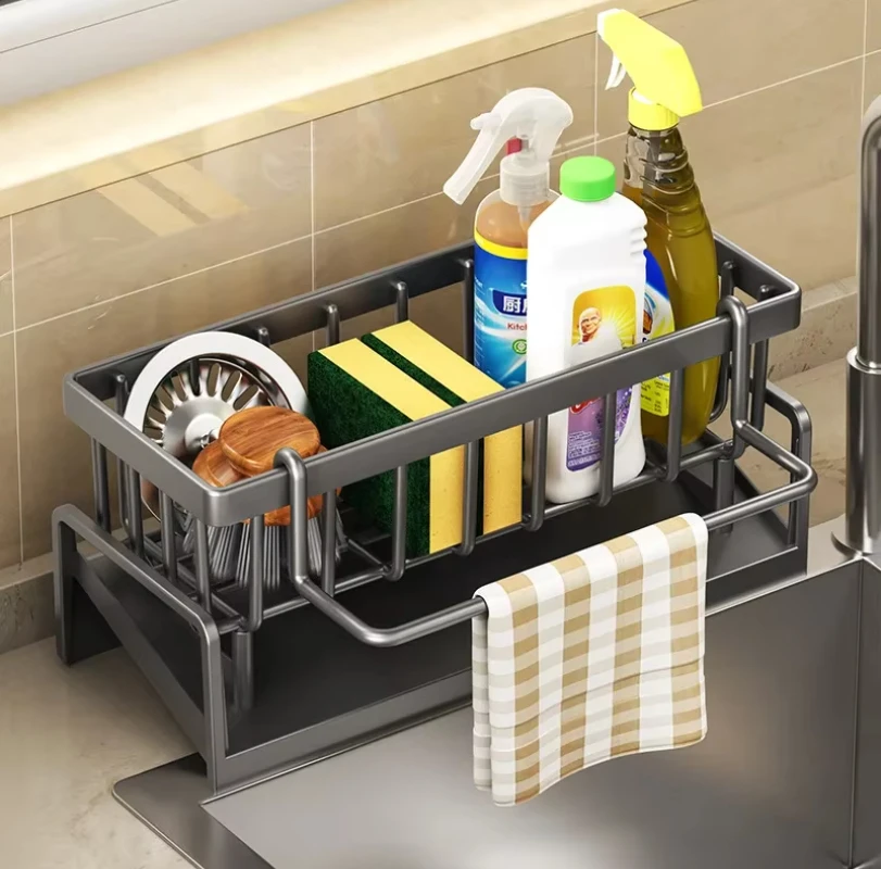 Kitchen rack drain rack storage rack carbon steel self-draining sink box soap liquid sponge tray dishcloth towel hook
Kitchen rack drain rack storage rack carbon steel self-draining sink box soap liquid sponge tray dishcloth towel hook