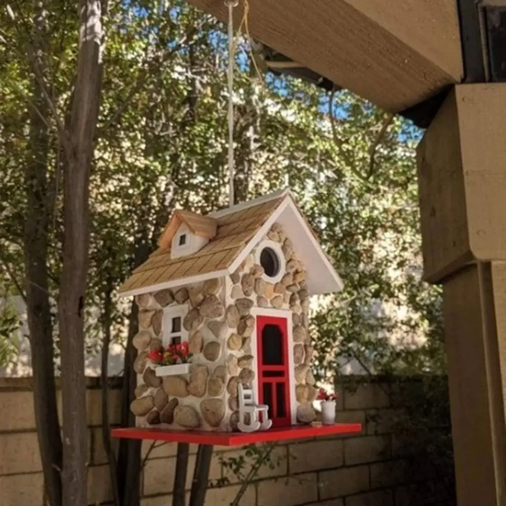Garden Decoration Resin Bird House Exquisite Hanging Bird Nest Durable Bird Feeder for Hummingbirds Squirrel
Garden Decoration Resin Bird House Exquisite Hanging Bird Nest Durable Bird Feeder for Hummingbirds Squirrel