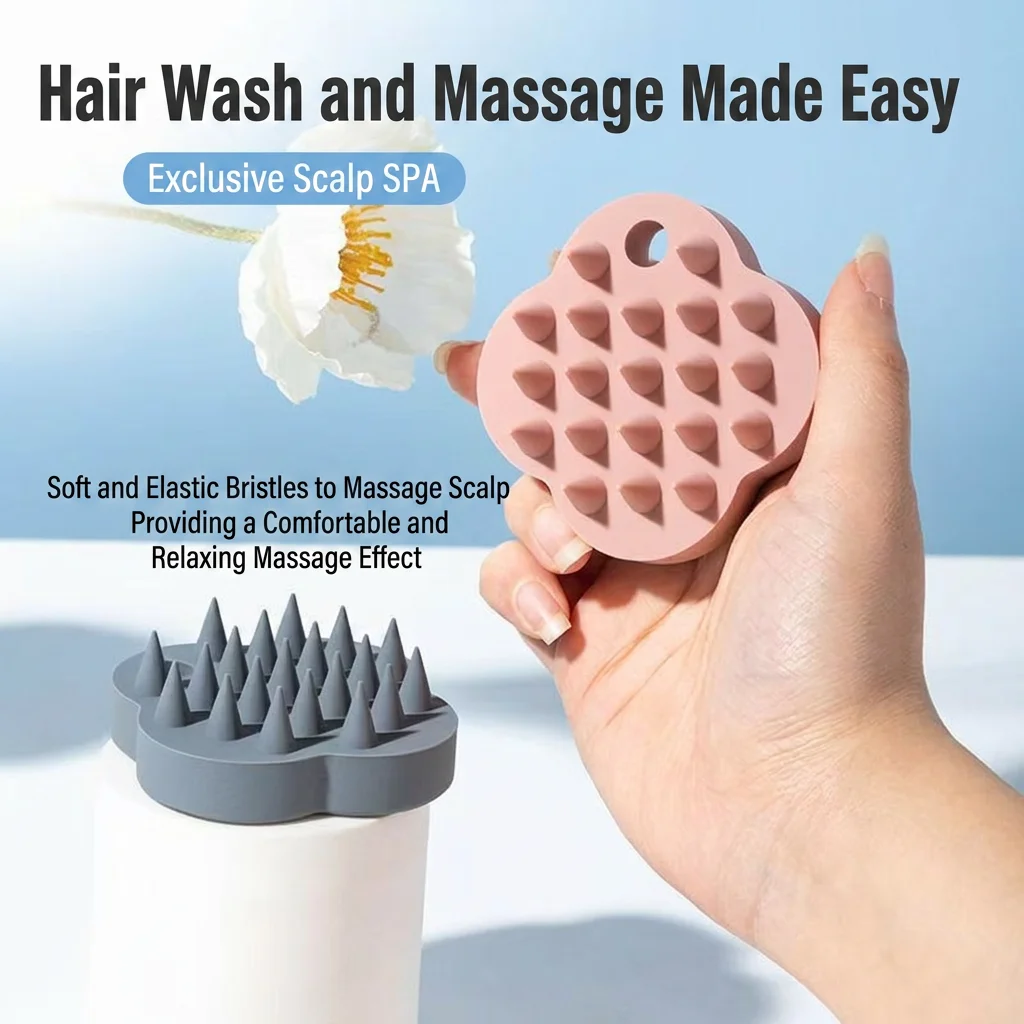Silicone Scalp Shampoo Brush Comfortable Cleansing Scalp Massager Scalp Massaging Brush Soft Silicone For Dry Hair Massage Daily
Silicone Scalp Shampoo Brush Comfortable Cleansing Scalp Massager Scalp Massaging Brush Soft Silicone For Dry Hair Massage Daily