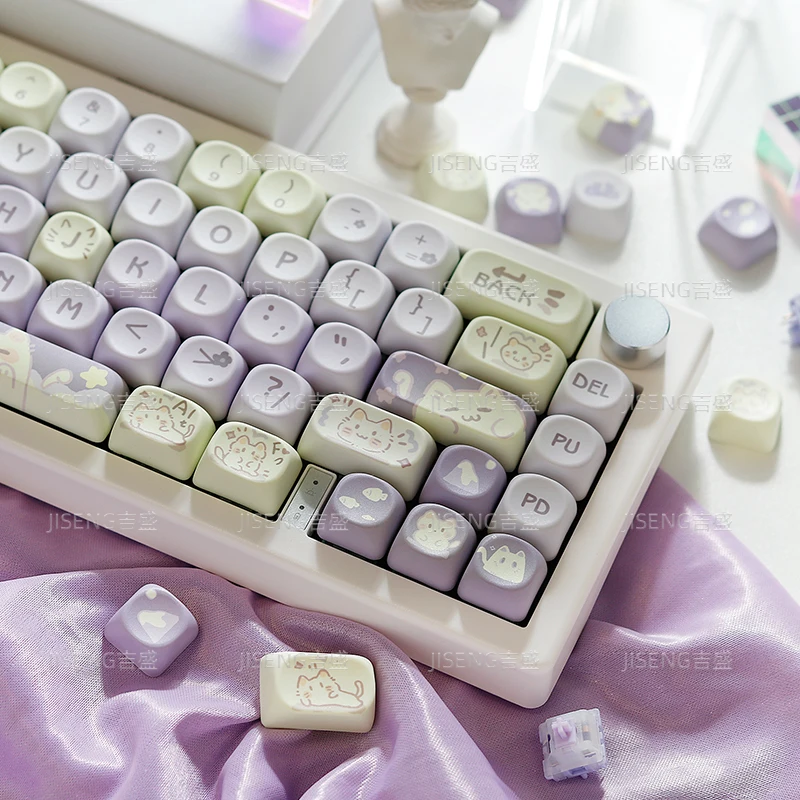 MOA high keycap mechanical keyboard purple round cute mashed taro kitten pbt schoolgirl custom 75/87/108
MOA high keycap mechanical keyboard purple round cute mashed taro kitten pbt schoolgirl custom 75/87/108