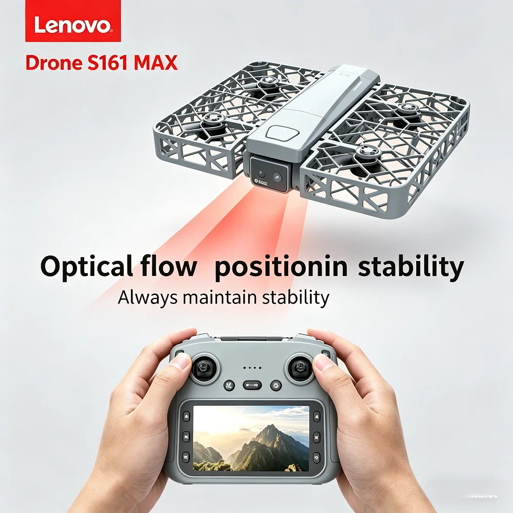 Lenovo S161 4K drone high-definition dual camera optical flow positioning Brushless with Large Screen Remote Control Quadcopter
Lenovo S161 4K drone high-definition dual camera optical flow positioning Brushless with Large Screen Remote Control Quadcopter