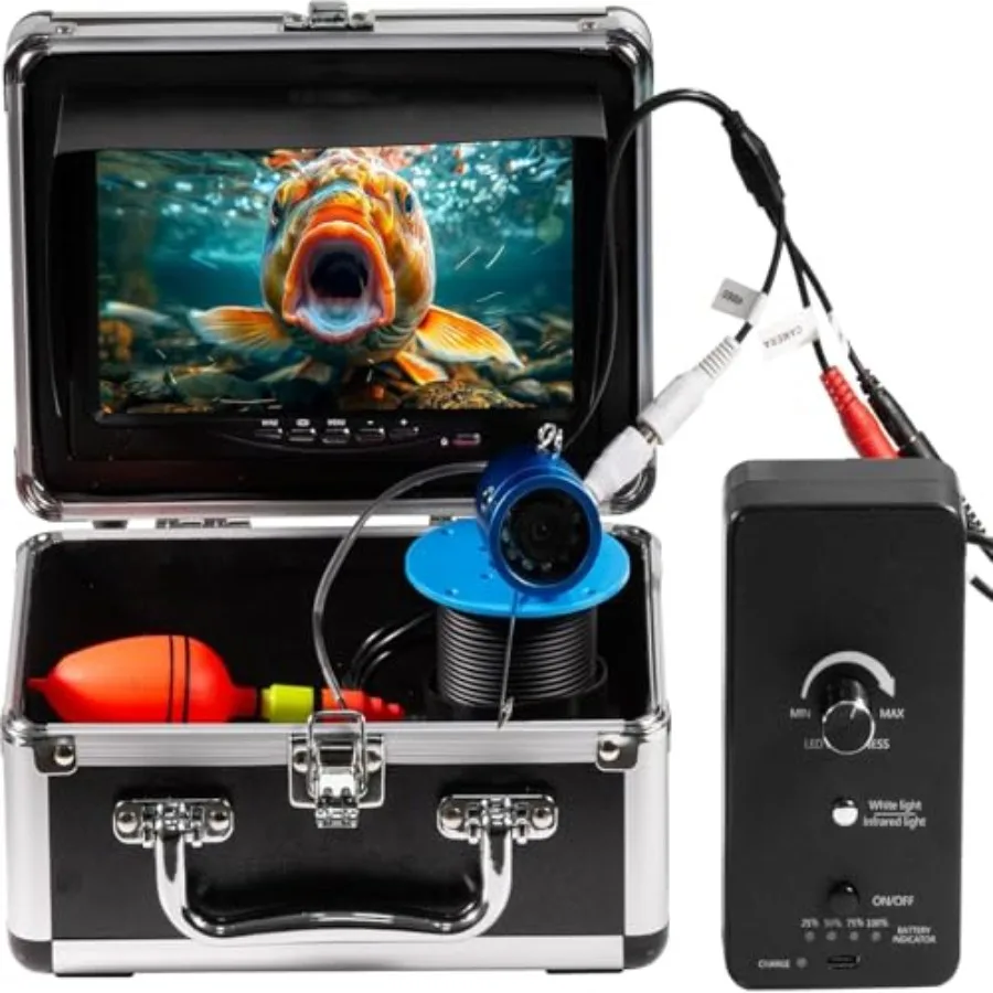 1200TVL HD Underwater Ice Fishing Camera with 7inch Monitor 98.4ft/30M Cable 10000mAh Fish Finder 24pcs LED Lights 12pcs Infrar
1200TVL HD Underwater Ice Fishing Camera with 7inch Monitor 98.4ft/30M Cable 10000mAh Fish Finder 24pcs LED Lights 12pcs Infrar