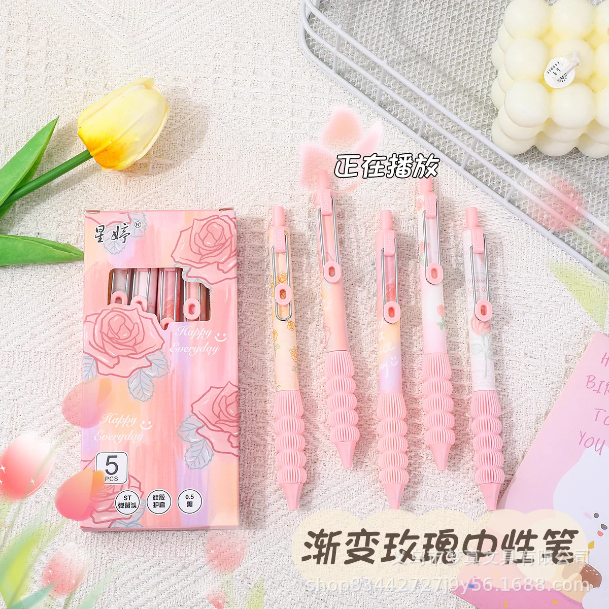 5pcs Chalk Dai Rose Neutral Pen ST Quick-drying Brush Question Pen High-value Girl Heart Press Pen Student Burden Reduction Pens
5pcs Chalk Dai Rose Neutral Pen ST Quick-drying Brush Question Pen High-value Girl Heart Press Pen Student Burden Reduction Pens