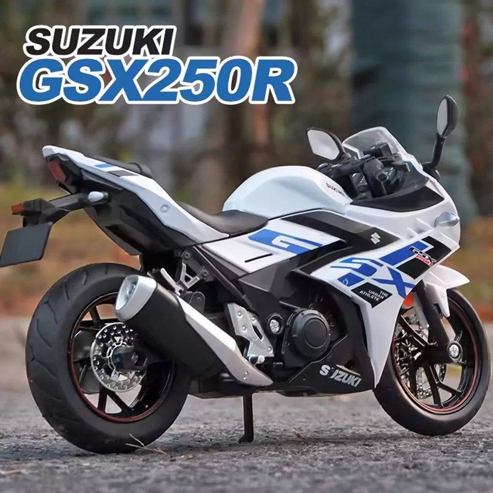 1/12 масштаб Suzuki GSX250R мотоцикл из сплава, литые под давлением автомобили, игрушечные модели со звуком, свет, имитация игрушек, коллекция подарков для детей
1/12 масштаб Suzuki GSX250R мотоцикл из сплава, литые под давлением автомобили, игрушечные модели со звуком, свет, имитация игрушек, коллекция подарков для детей