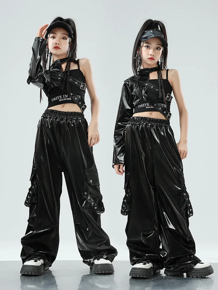 Children's Jazz Costumes Single Sleeve Leather Coat Suit Exposed NavelJAZZHip Hop Performance Costume Girls Dance Catwalk Trendy
Children's Jazz Costumes Single Sleeve Leather Coat Suit Exposed NavelJAZZHip Hop Performance Costume Girls Dance Catwalk Trendy