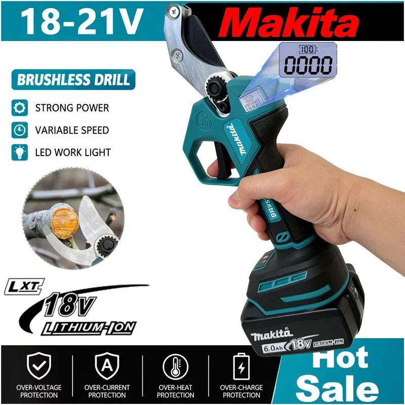 Makita Brushless Electric Pruning Shears 18-21V, Labor-Saving Cordless Trimmer for Accurate Fruit Tree, Garden & Orchard Pruning
Makita Brushless Electric Pruning Shears 18-21V, Labor-Saving Cordless Trimmer for Accurate Fruit Tree, Garden & Orchard Pruning