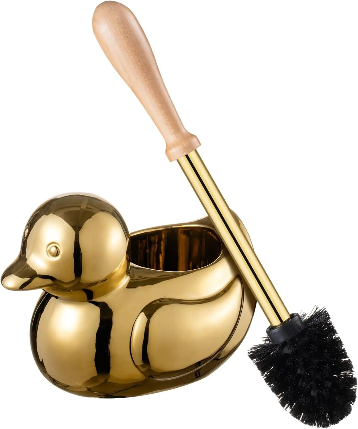 Duck Toilet Brush and Holder Set - Ceramic Bathroom Toilet Scrubber Brush Organizer with Wooden
Duck Toilet Brush and Holder Set - Ceramic Bathroom Toilet Scrubber Brush Organizer with Wooden