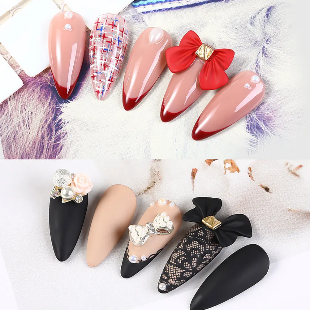 6Pcs Nail Bowknot Ornament Set Elegant Bowknot Nail Art Decor for DIY Manicure Salon Home Use Gift for Women
6Pcs Nail Bowknot Ornament Set Elegant Bowknot Nail Art Decor for DIY Manicure Salon Home Use Gift for Women