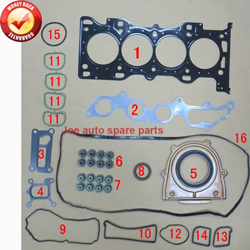 Полный комплект прокладок двигателя SEBA SEWA для FORD MONDEO/MONDEO IV GALAXY S-MAX 2.3 i 2.3L 2261cc 07- 50291100
Полный комплект прокладок двигателя SEBA SEWA для FORD MONDEO/MONDEO IV GALAXY S-MAX 2.3 i 2.3L 2261cc 07- 50291100