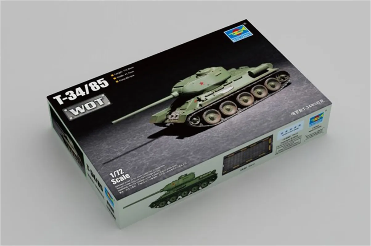Трубач масштаб 1/72 танк T-34/85 военная пластиковая сборная модель # 07167 
Трубач масштаб 1/72 танк T-34/85 военная пластиковая сборная модель # 07167