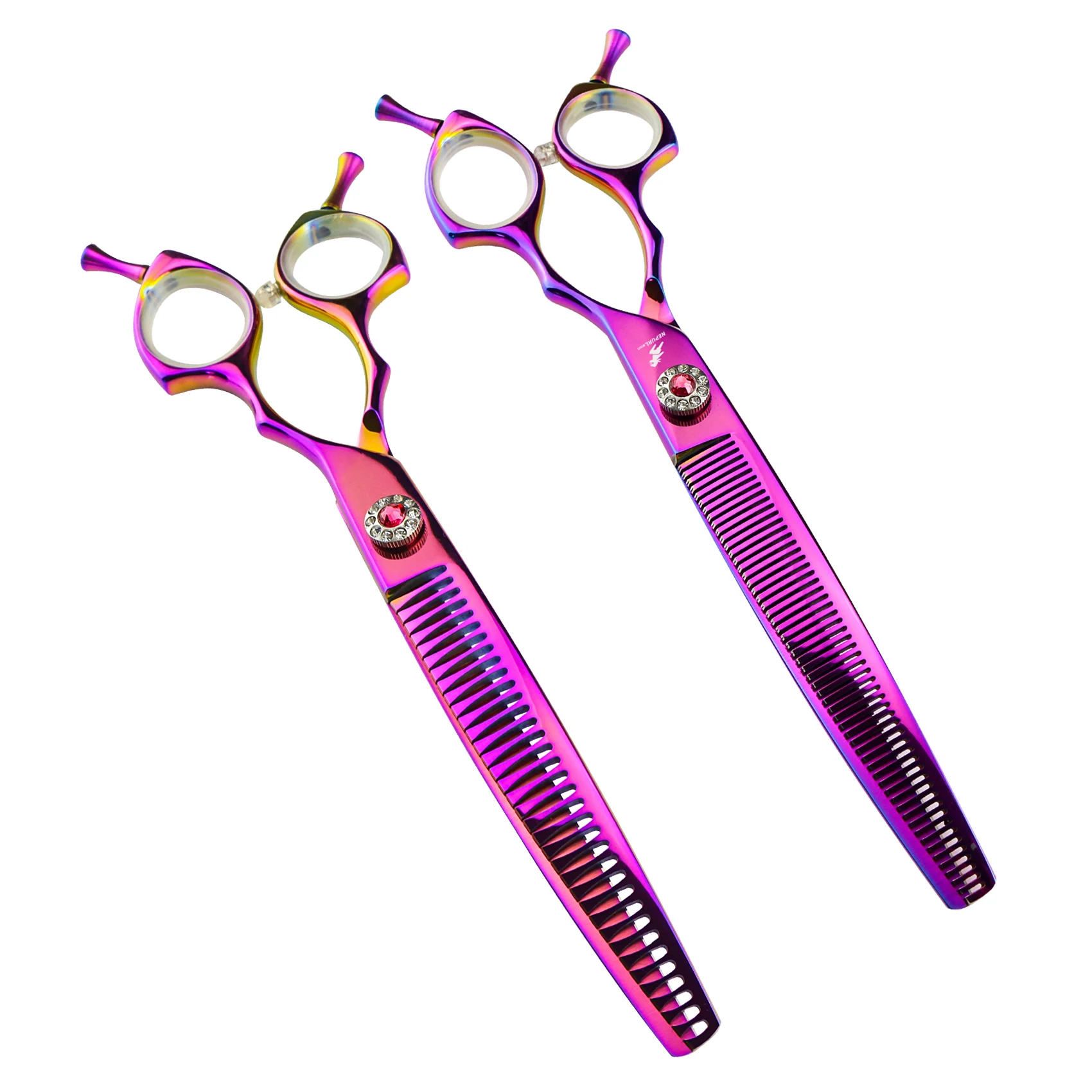 Pet Grooming Scissors Professional 7.5" Japan 440C Dog Curved Thinning Scissors Black Dog Curved Chunker Scissors Dropshipping
Pet Grooming Scissors Professional 7.5" Japan 440C Dog Curved Thinning Scissors Black Dog Curved Chunker Scissors Dropshipping