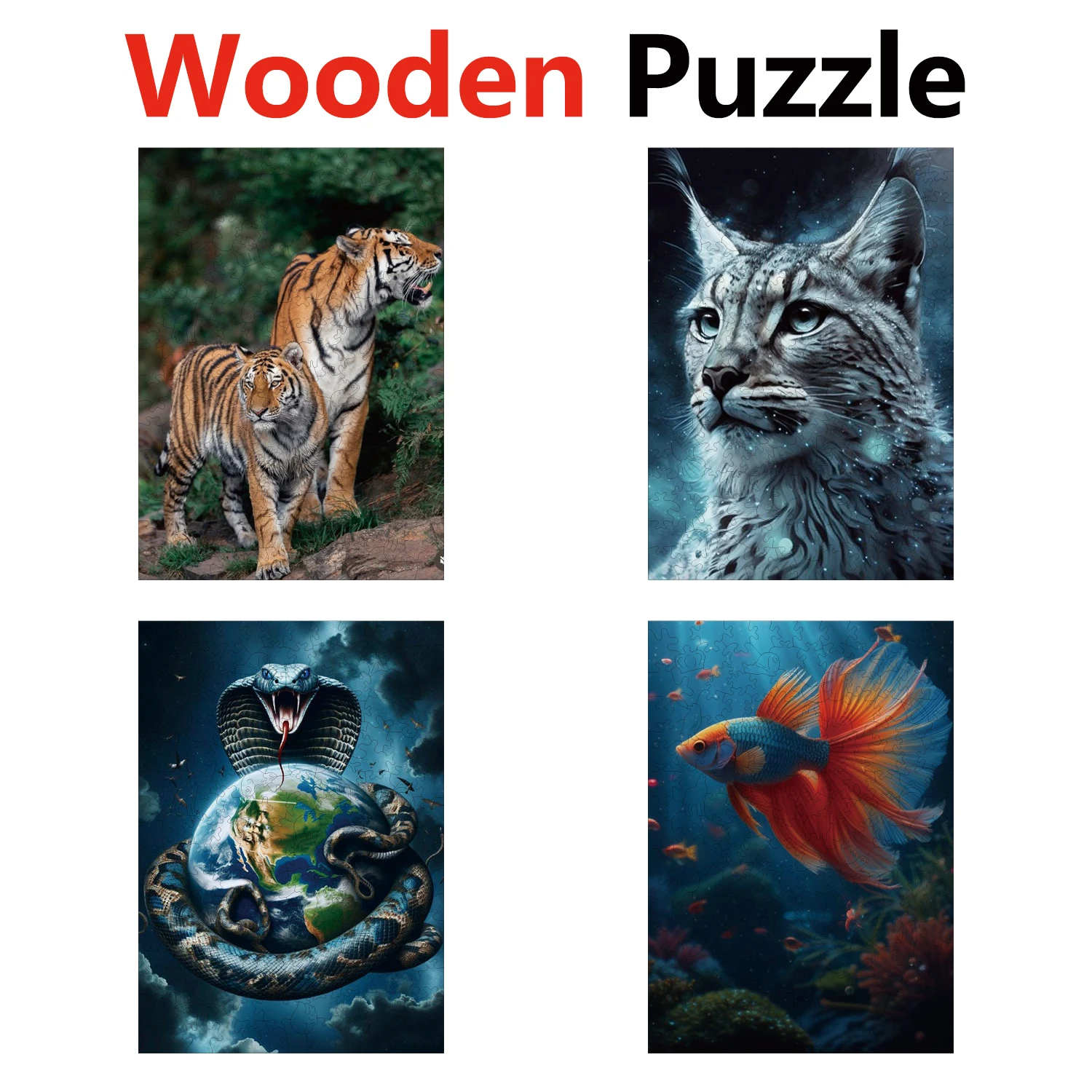 Tiger Cat Snake Fish Animal Puzzles High Quality Jigsaw Puzzle Wooden Puzzle Best Christmas Gift
Tiger Cat Snake Fish Animal Puzzles High Quality Jigsaw Puzzle Wooden Puzzle Best Christmas Gift