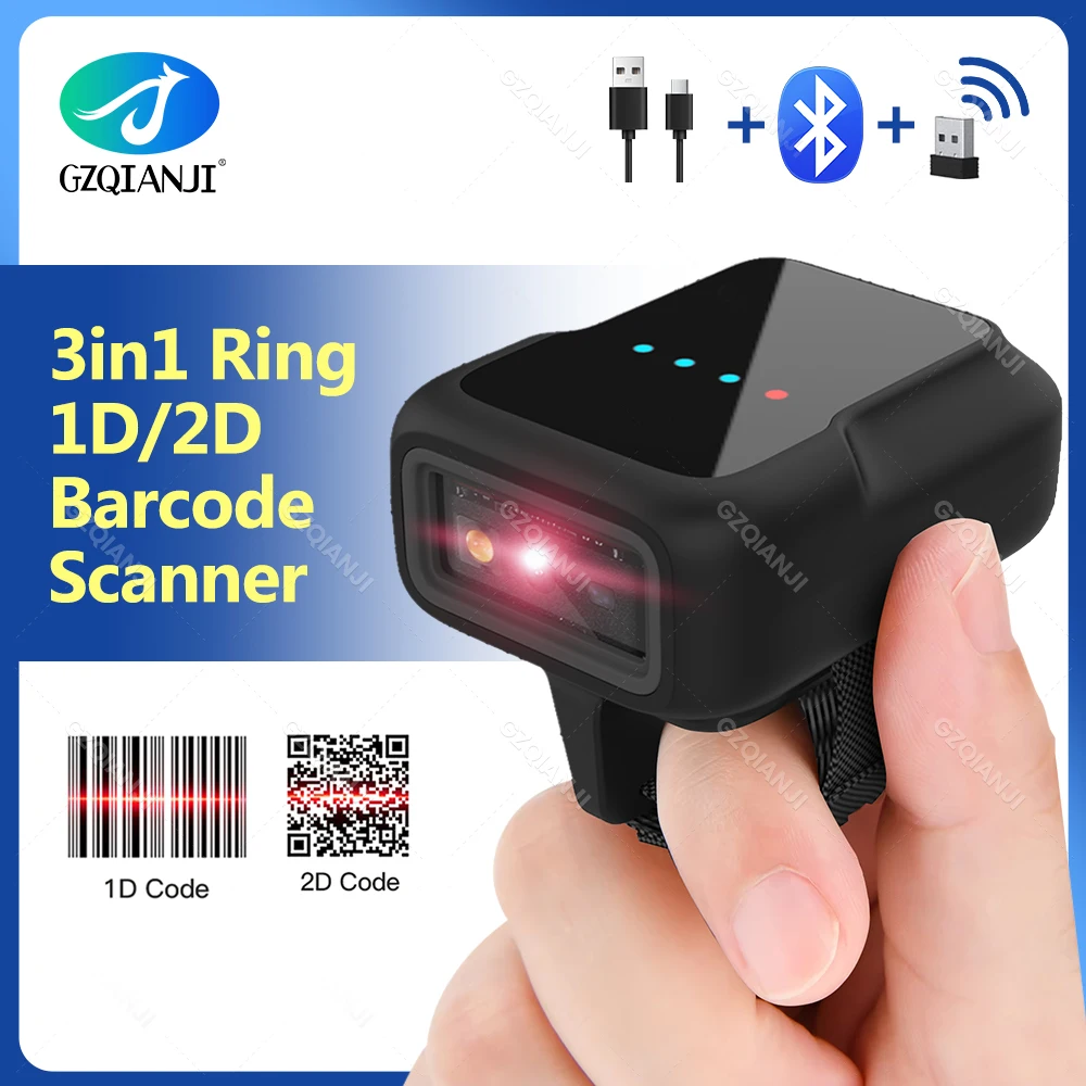 2D Bluetooth кольцевой сканер штрих-кода, беспроводной мини-сканер штрих-кода на палец, Android, IOS, ПК, PDF417, сканер данных, устройство
2D Bluetooth кольцевой сканер штрих-кода, беспроводной мини-сканер штрих-кода на палец, Android, IOS, ПК, PDF417, сканер данных, устройство