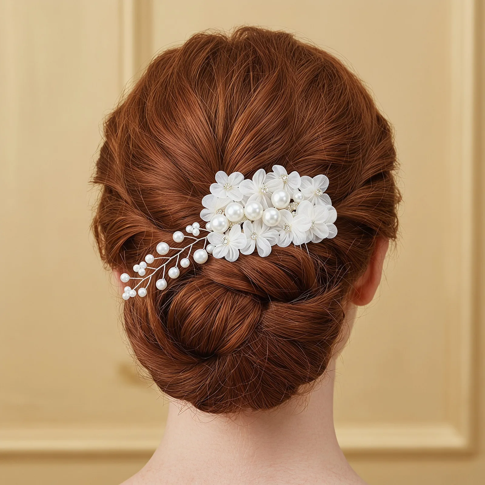Premium Alloy Bridal Hair Pin with Bling Rhinestone Pearl Flower Design Alligator Clip for Wedding Engagement Prom Party Pageant
Premium Alloy Bridal Hair Pin with Bling Rhinestone Pearl Flower Design Alligator Clip for Wedding Engagement Prom Party Pageant