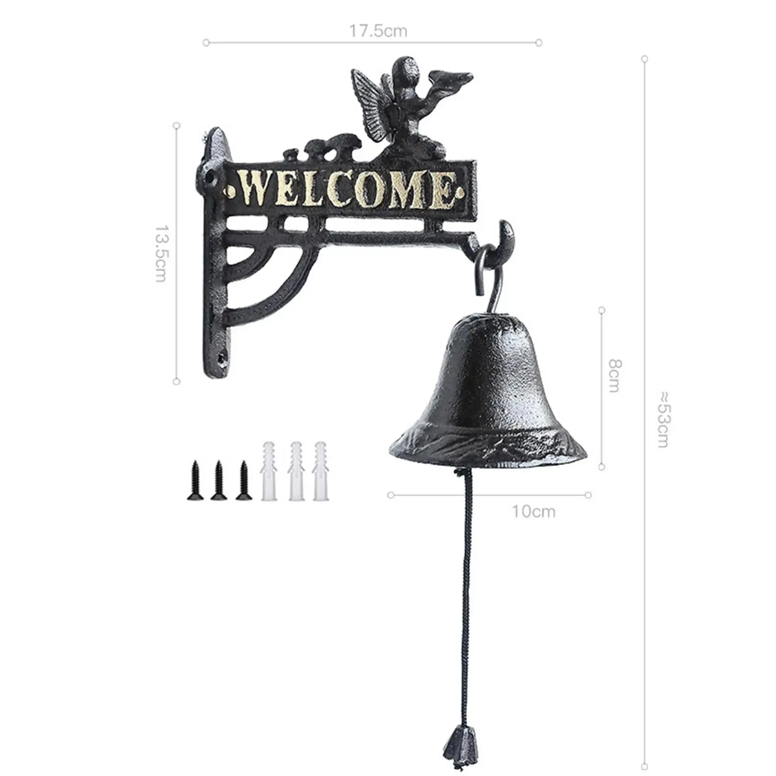 Cast Iron Doorbell Decorative Garden Home Manually Shaking,Indoor Versatile Patio Sturdy,Wall Hanging Ornament Entry Door Bell
Cast Iron Doorbell Decorative Garden Home Manually Shaking,Indoor Versatile Patio Sturdy,Wall Hanging Ornament Entry Door Bell