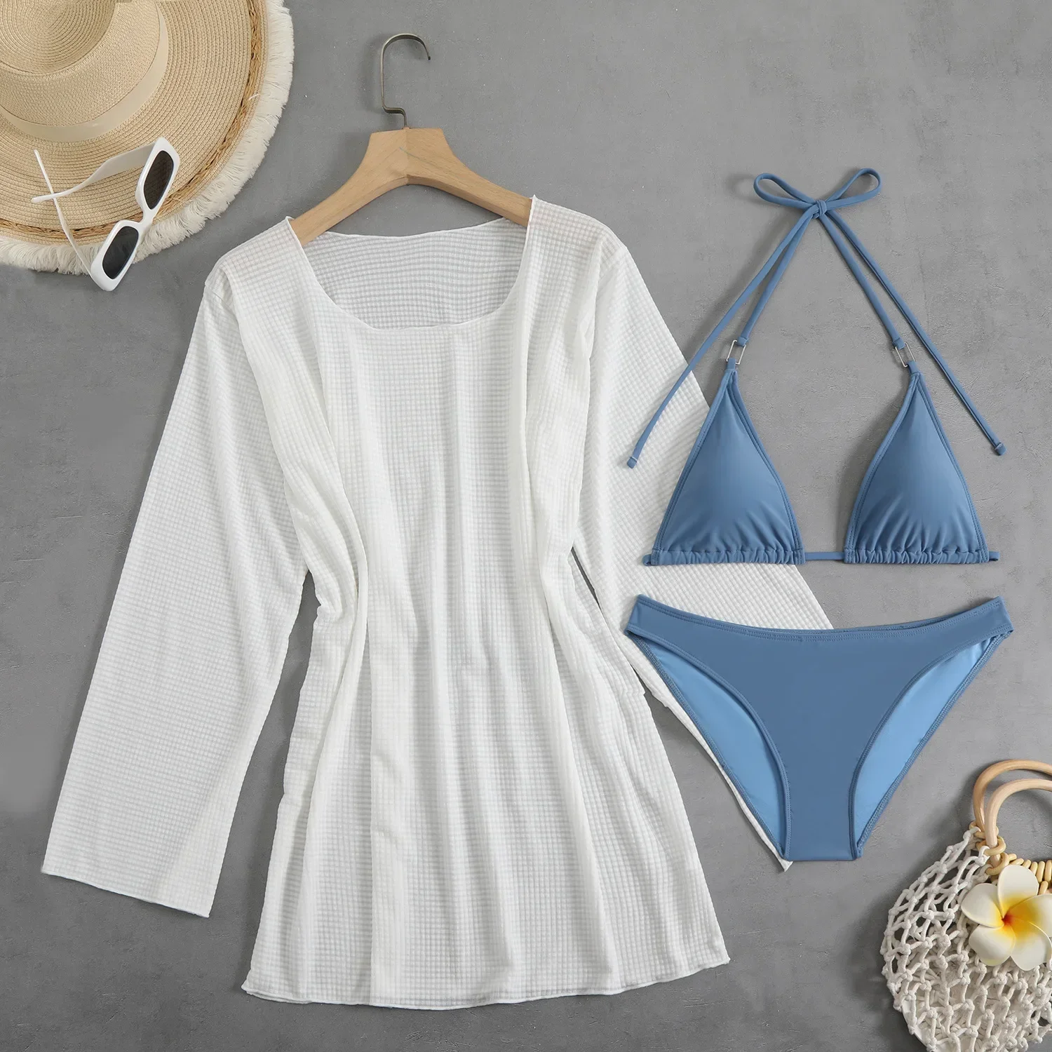 3 Piece Bikini Women Swimsuits 2025 Female Swimwear Beachwear Swimming Suit Bathing Suit White Long Sleeve Cover Ups Biquini
3 Piece Bikini Women Swimsuits 2025 Female Swimwear Beachwear Swimming Suit Bathing Suit White Long Sleeve Cover Ups Biquini