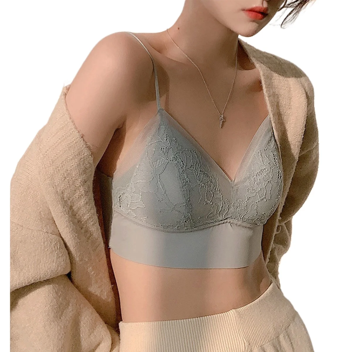 KUCLUTSexy Lace Seamless Women's Underwear Push Up Close-Fitting And Comfortable Women's Bra Big Breasts Show Small Sports Vest
KUCLUTSexy Lace Seamless Women's Underwear Push Up Close-Fitting And Comfortable Women's Bra Big Breasts Show Small Sports Vest
