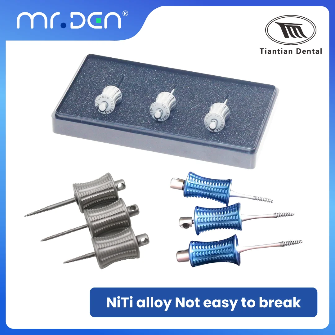 TIANTIAN Dental 3PCS Dental Manual Extractor Long Short NiTi Drill for Apical Root Fragment Extraction Dentist Tools
TIANTIAN Dental 3PCS Dental Manual Extractor Long Short NiTi Drill for Apical Root Fragment Extraction Dentist Tools