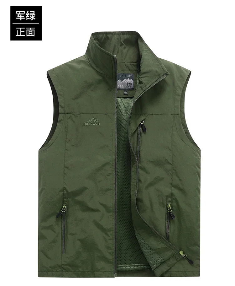 Sleeveless Jacket Outdoor New Fishing Camping Plus Size Mesh Vest Men's Spring Casual Stand Collar Multi-Pocket Work Vest
Sleeveless Jacket Outdoor New Fishing Camping Plus Size Mesh Vest Men's Spring Casual Stand Collar Multi-Pocket Work Vest