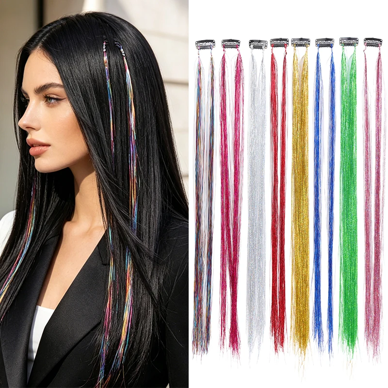Holographic Gold Synthetic Hair Clip-in Extensions, BB Clip Hair Pieces for Volume & Color, Party Daily Use
Holographic Gold Synthetic Hair Clip-in Extensions, BB Clip Hair Pieces for Volume & Color, Party Daily Use